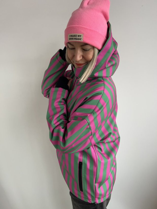 Softshellka Zeleno&Růžovka - Barva: Zeleno&Růžovka, Velikost: UNI