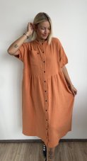 Cihlové POPPY šaty