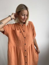 Cihlové POPPY šaty