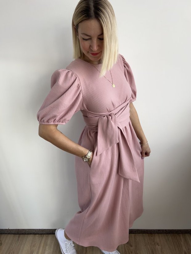 Šaty KATE - Barva: Růžová, Velikost: S/M