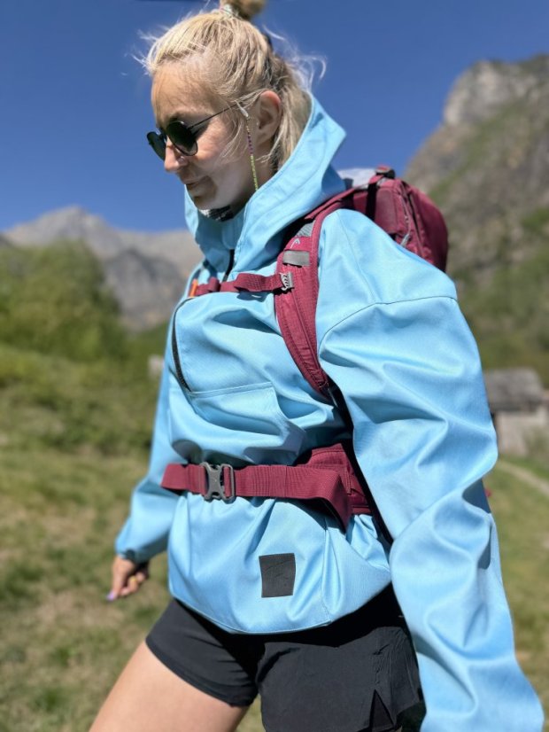 BABY BLUE softshellka - Barva: Baby Blue, Velikost: XS