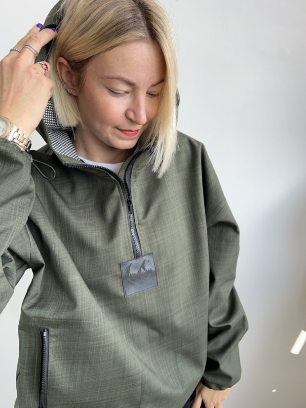 Jarní softshellka KHAKI - Barva: Khaki, Velikost: UNI