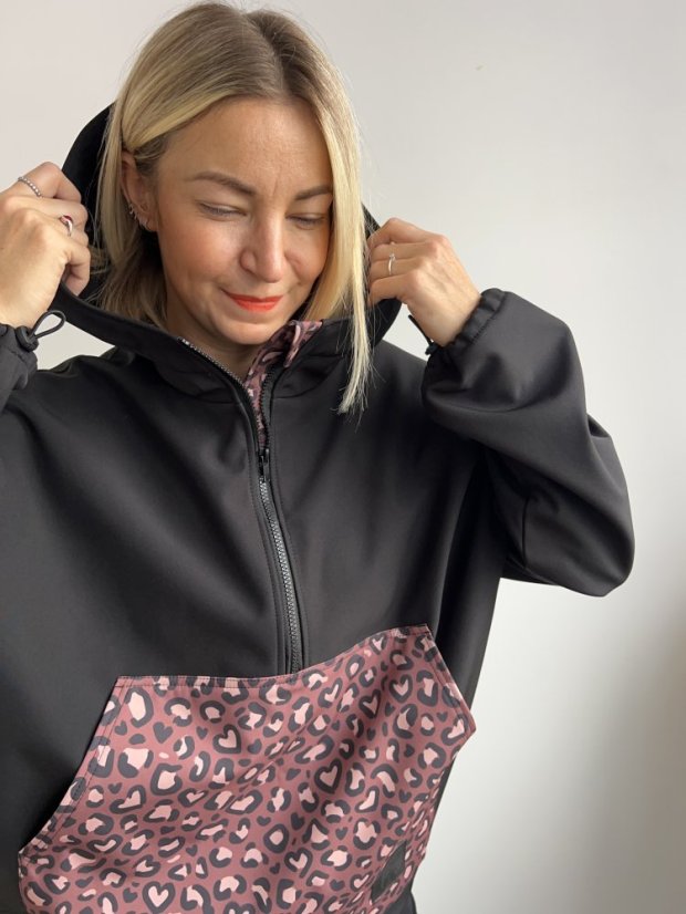 Softshellka LEO hnědý - Barva: Černá, Velikost: XS