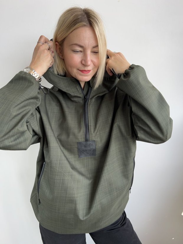 Jarní softshellka KHAKI - Barva: Khaki, Velikost: UNI