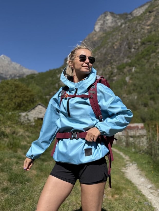 BABY BLUE softshellka - Barva: Baby Blue, Velikost: XS