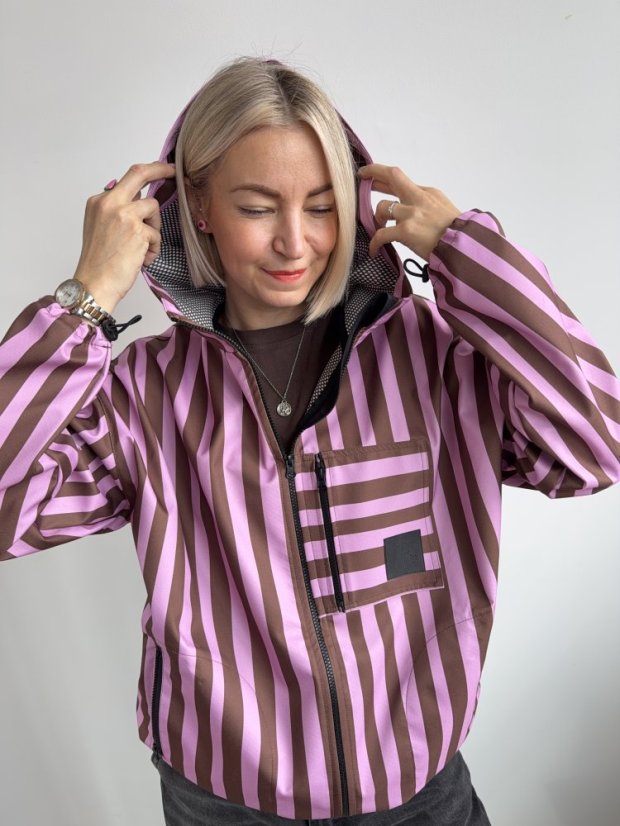 Softshellka Hnědo&Růžovka JARNÍ - Barva: Hnědo&Růžovka, Velikost: UNI