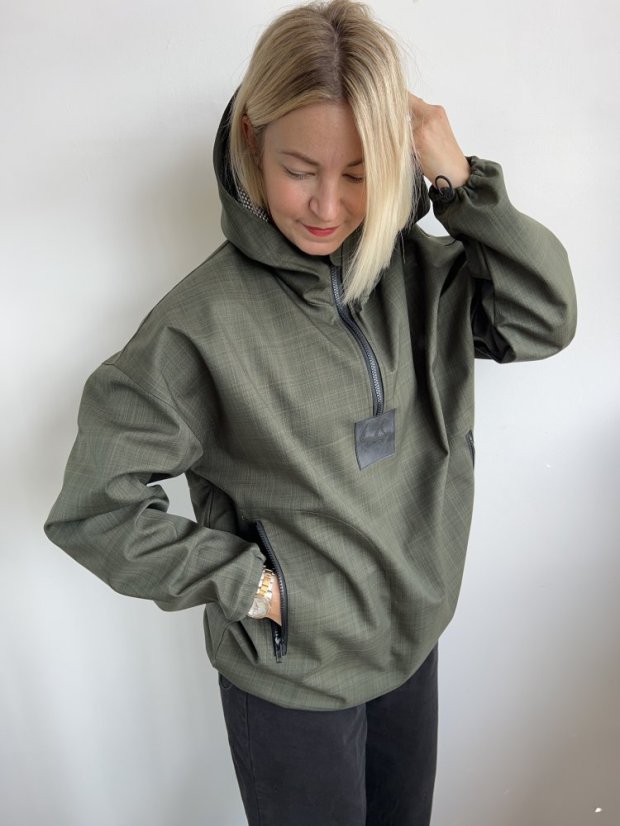 Jarní softshellka KHAKI - Barva: Khaki, Velikost: UNI